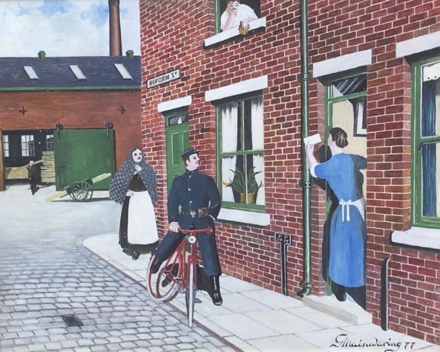 From Our Fred And Cissie in Cleckheaton A Little Girl Late On Sunday Night - George Mainwaring – Rochdale Artist